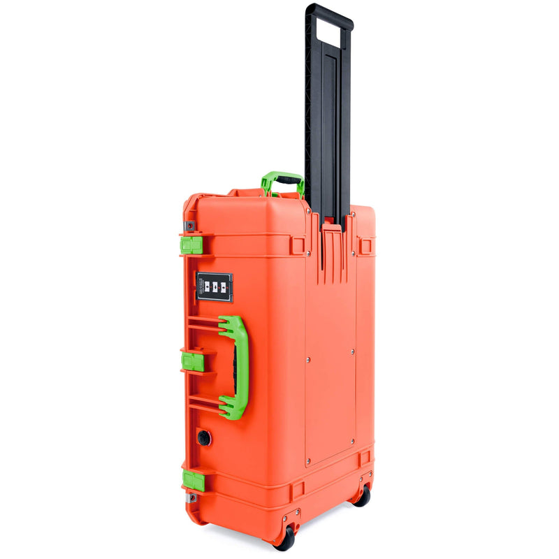 Pelican 1595 Air Case, Orange with Lime Green Handles & Latches ColorCase 