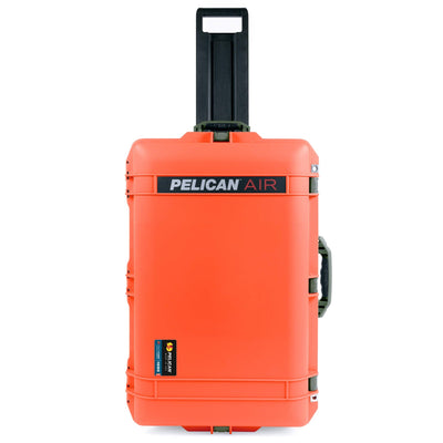 Pelican 1595 Air Case, Orange with OD Green Handles & Latches ColorCase