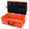 Pelican 1595 Air Case, Orange with Red Handles & Push-Button Latches Mesh Lid Organizer Only ColorCase 015950-0100-150-321