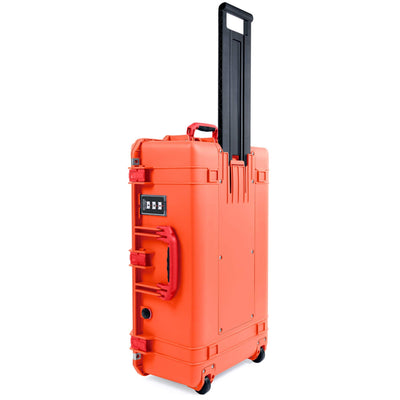 Pelican 1595 Air Case, Orange with Red Handles & Push-Button Latches ColorCase