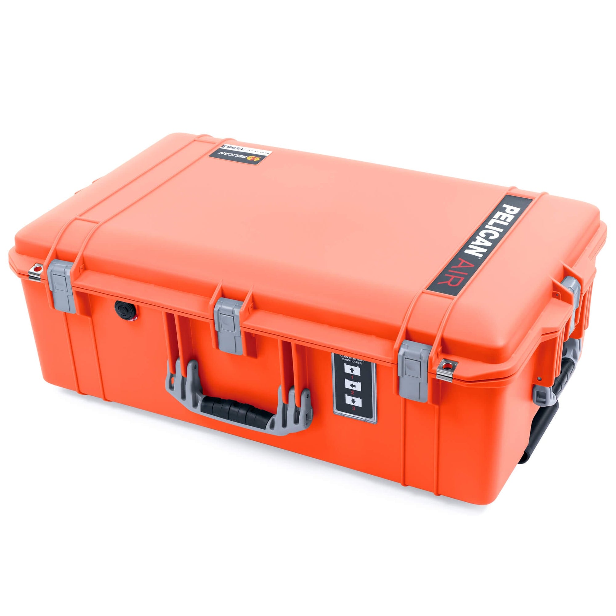 Pelican 1595 Air Case, Orange with Silver Handles & Push-Button Latches ColorCase 