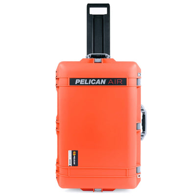 Pelican 1595 Air Case, Orange with Silver Handles & Push-Button Latches ColorCase