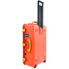 Pelican 1595 Air Case, Orange with Yellow Handles & Push-Button Latches ColorCase