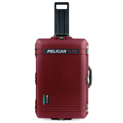 Pelican 1595 Air Case, Oxblood with OD Green Handles & Latches ColorCase