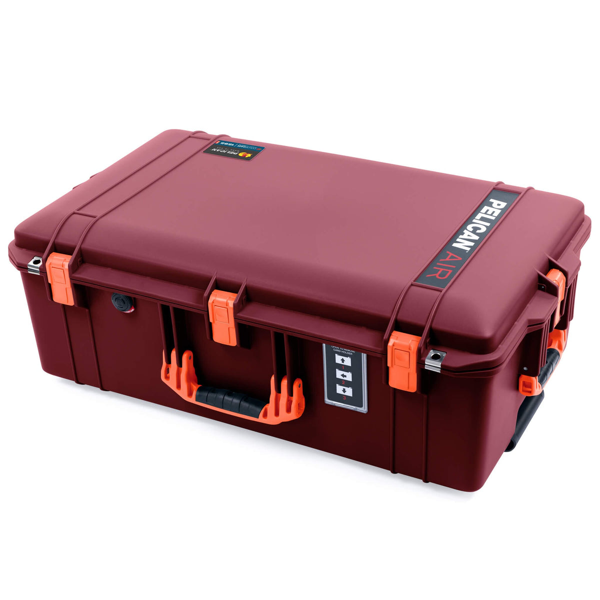 Pelican 1595 Air Case, Oxblood with Orange Handles &amp; Latches ColorCase 