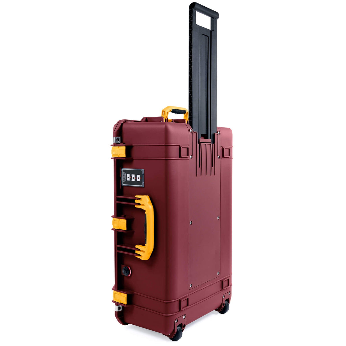 Pelican 1595 Air Case, Oxblood with Yellow Handles &amp; Latches ColorCase 