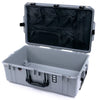 Pelican 1595 Air Case, Silver with Black Handles & Push-Button Latches Mesh Lid Organizer Only ColorCase 015950-0100-180-110