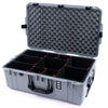 Pelican 1595 Air Case, Silver with Black Handles & Push-Button Latches TrekPak Divider System with Convoluted Lid Foam ColorCase 015950-0020-180-110