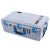 Pelican 1595 Air Case, Silver with Blue Handles & Push-Button Latches ColorCase 