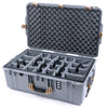 Pelican 1595 Air Case, Silver with Desert Tan Handles & Latches Gray Padded Microfiber Dividers with Convoluted Lid Foam ColorCase 015950-0070-110-311