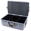Pelican 1595 Air Case, Silver with Desert Tan Handles & Latches TrekPak Divider System with Convoluted Lid Foam ColorCase 015950-0020-110-311