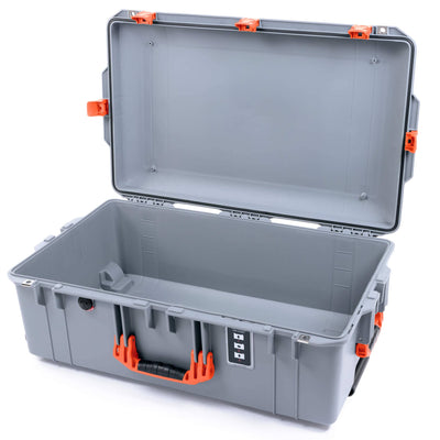 Pelican 1595 Air Case, Silver with Orange Handles & Push-Button Latches None (Case Only) ColorCase 015950-0000-180-150