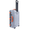 Pelican 1595 Air Case, Silver with Orange Handles & Push-Button Latches ColorCase