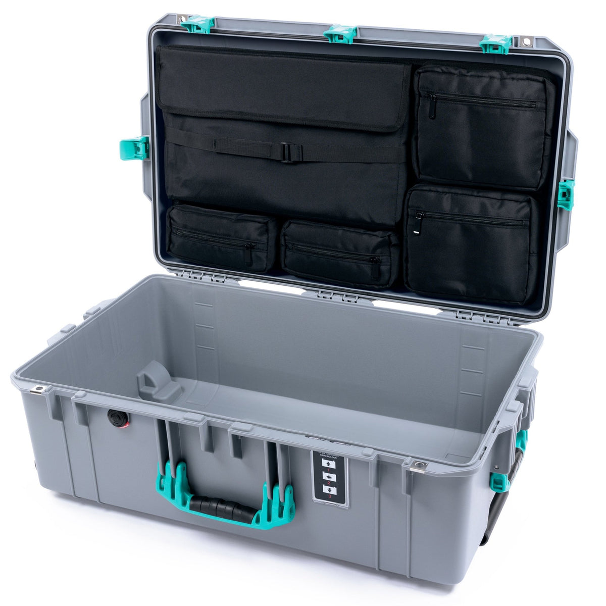 Pelican 1595 Air Case - Silver & Teal - Computer Lid Pouch Only