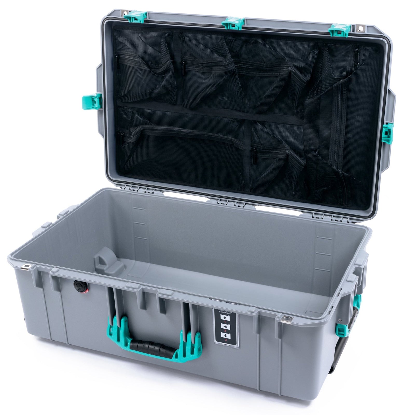 Pelican 1595 Air Case - Silver & Teal - Mesh Lid Organizer Only