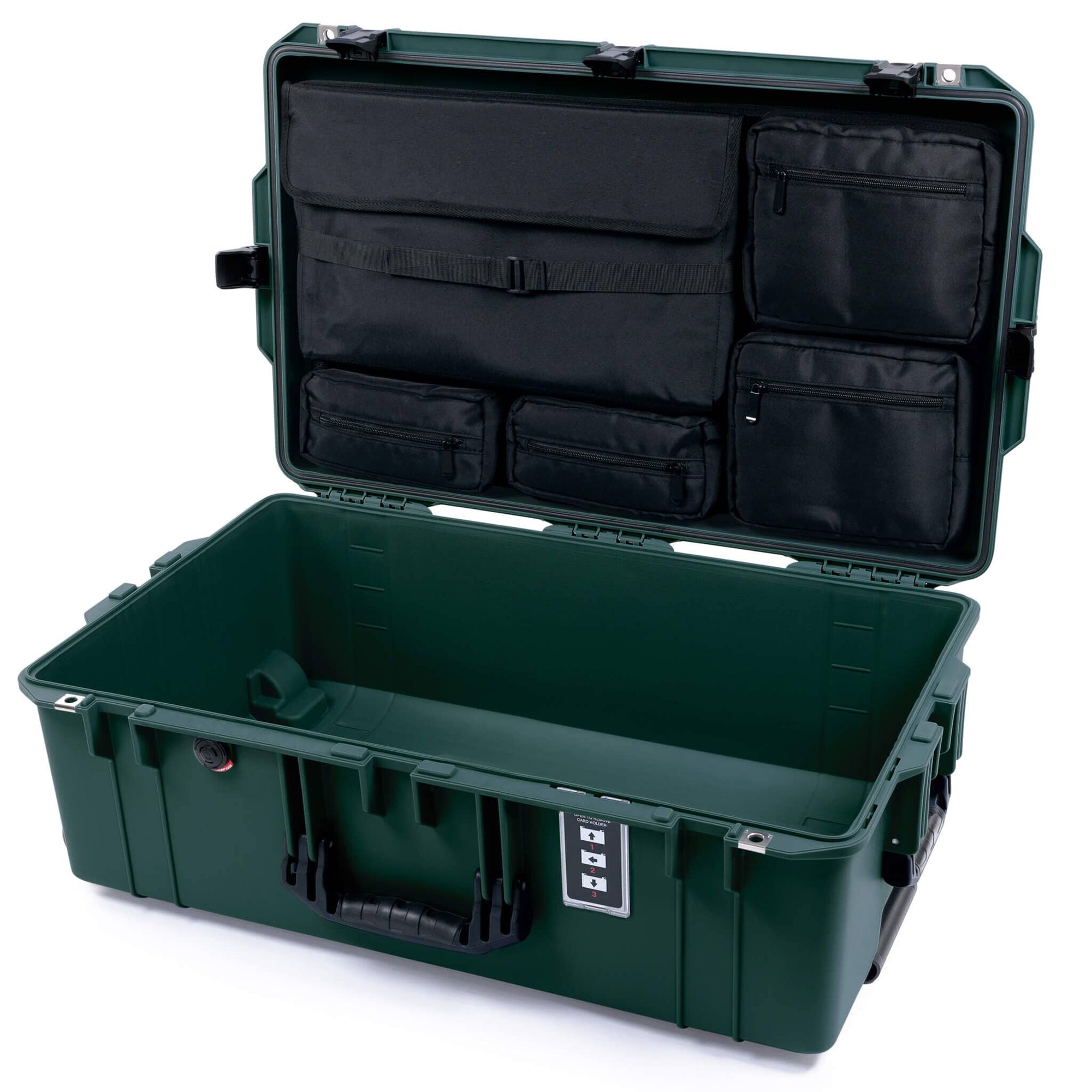 Pelican 1595 Air Case, Trekking Green with Black Handles & Latches Laptop Computer Lid Pouch Only ColorCase 015950-0200-560-111