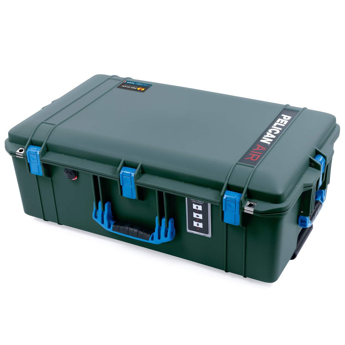 Pelican 1595 Air Case, Trekking Green with Blue Handles &amp; Latches ColorCase 