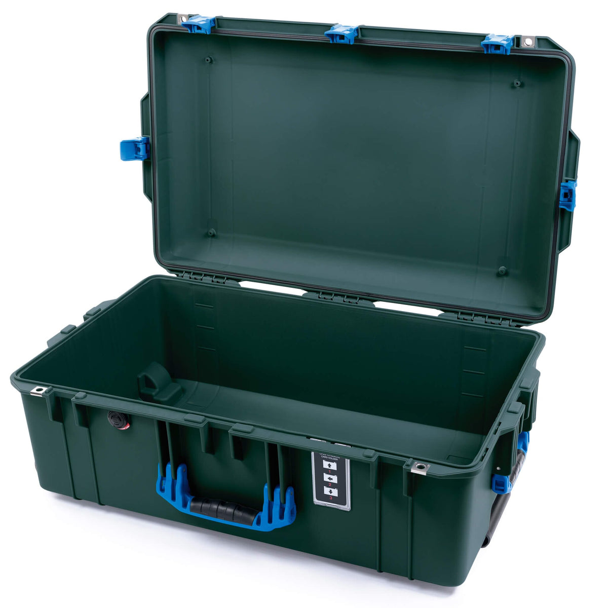 Pelican 1595 Air Case, Trekking Green with Blue Handles &amp; Latches None (Case Only) ColorCase 015950-0000-560-121