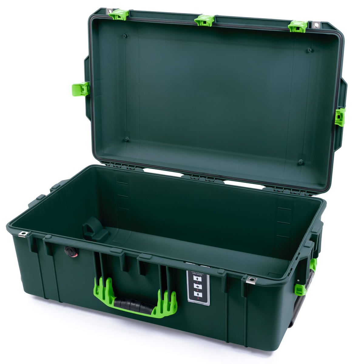 Pelican 1595 Air Case, Trekking Green with Lime Green Handles &amp; Latches None (Case Only) ColorCase 015950-0000-560-301