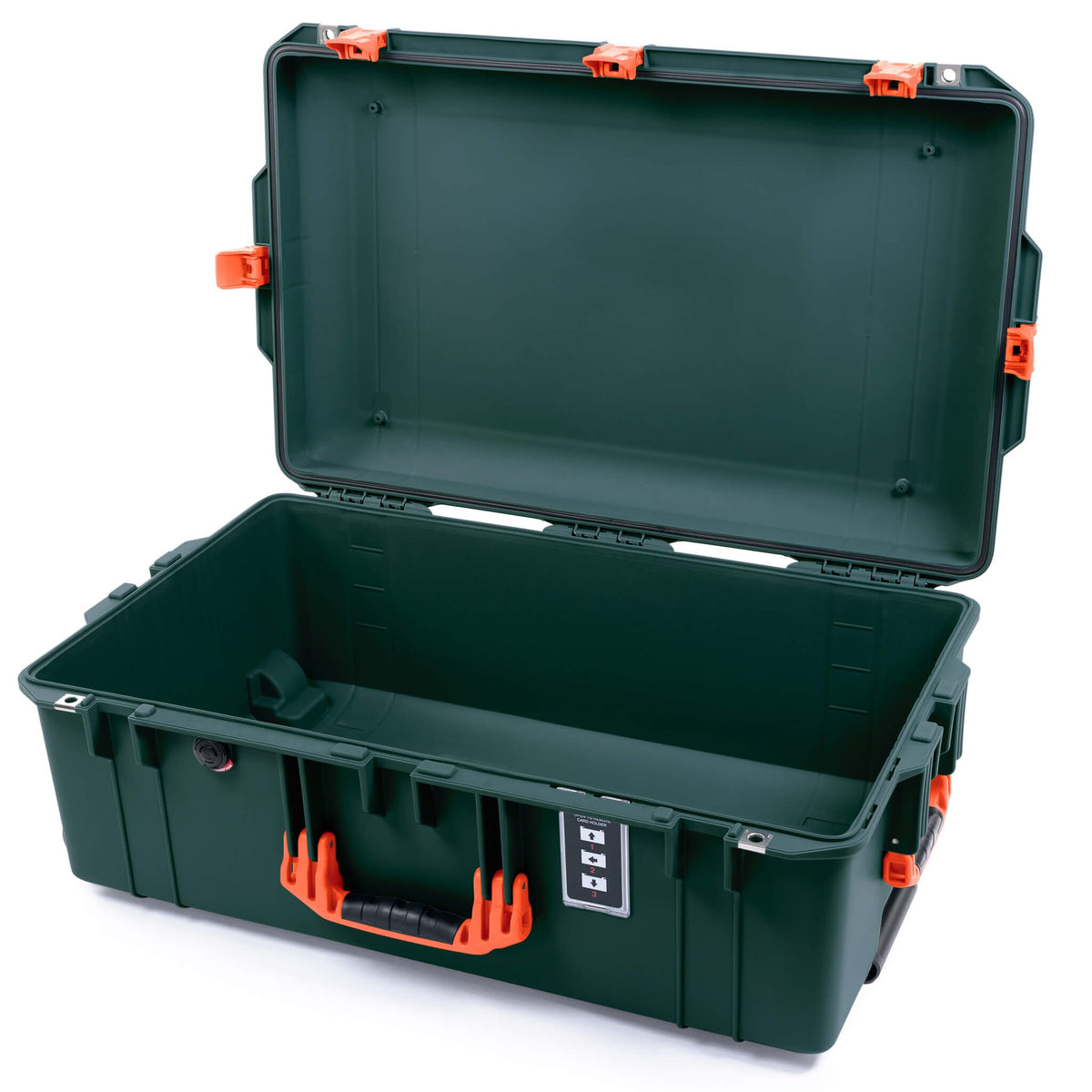 Pelican 1595 Air Case, Trekking Green with Orange Handles &amp; Latches None (Case Only) ColorCase 015950-0000-560-151