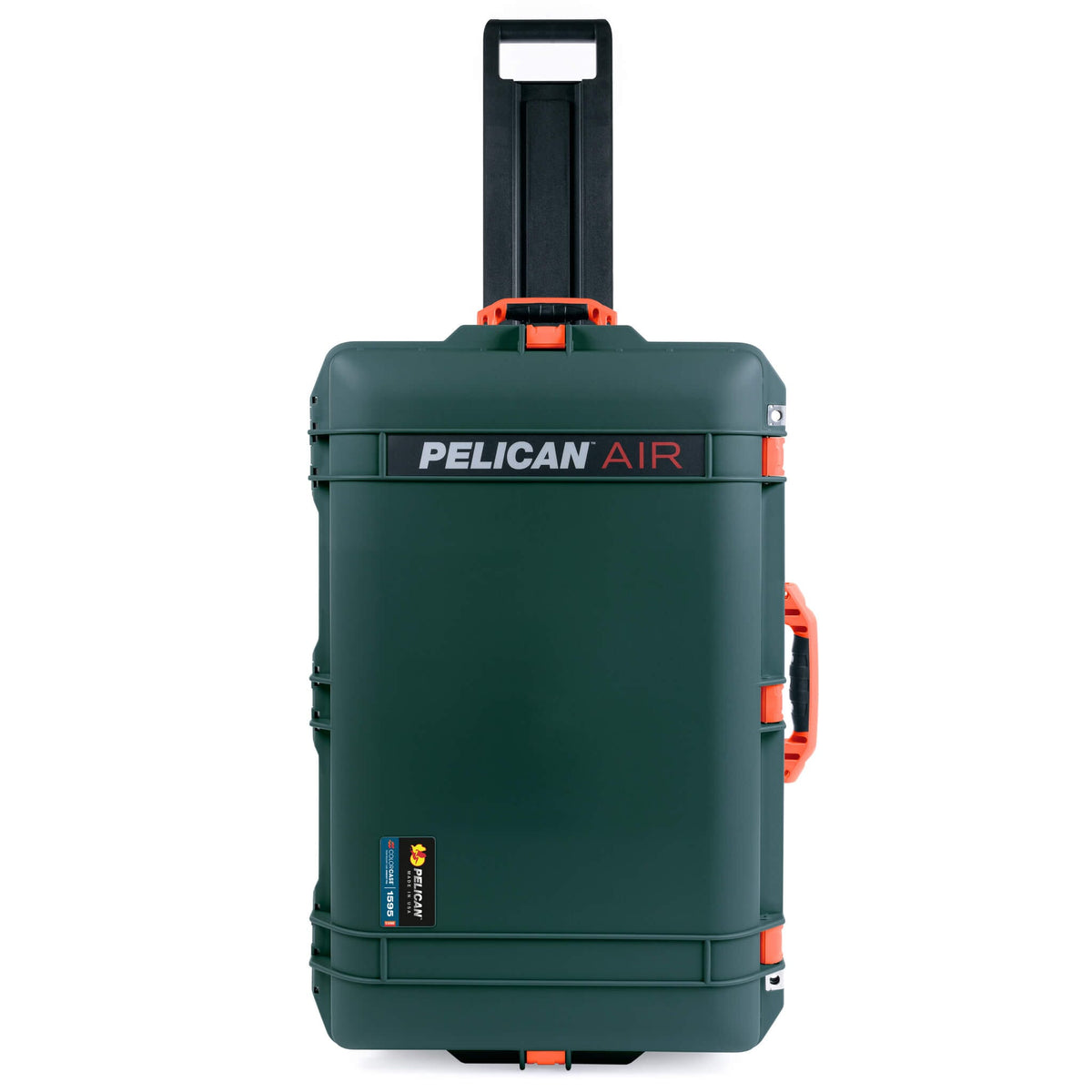 Pelican 1595 Air Case, Trekking Green with Orange Handles &amp; Latches ColorCase 