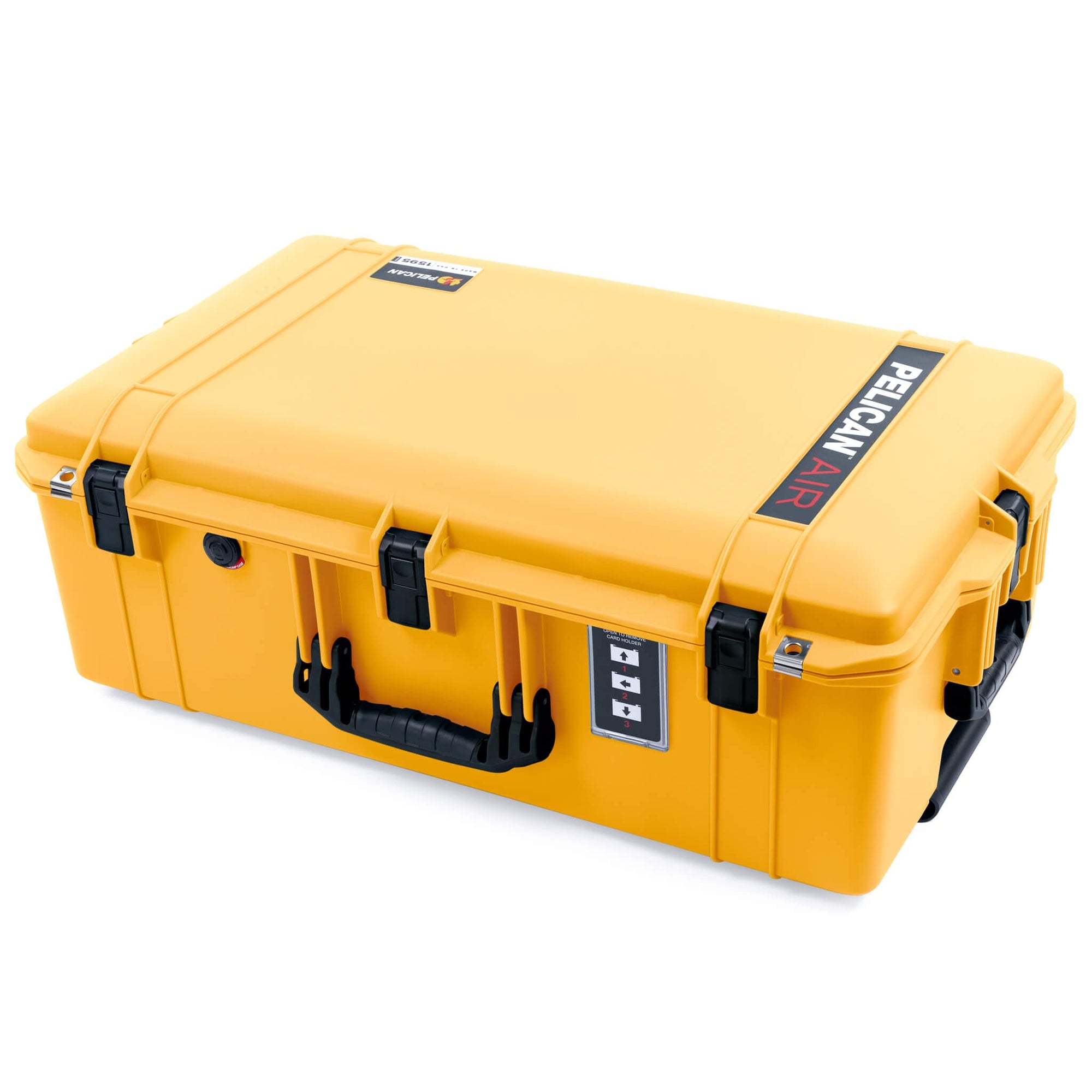 Pelican 1595 Air Case, Yellow with Black Handles & Push-Button Latches ColorCase 