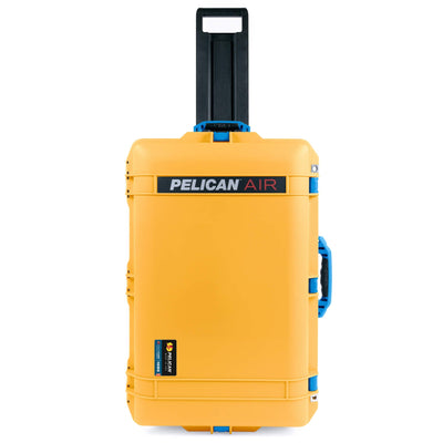 Pelican 1595 Air Case, Yellow with Blue Handles & Push-Button Latches ColorCase