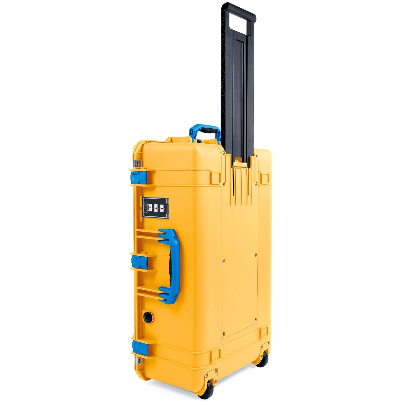 Pelican 1595 Air Case, Yellow with Blue Handles & Push-Button Latches ColorCase 