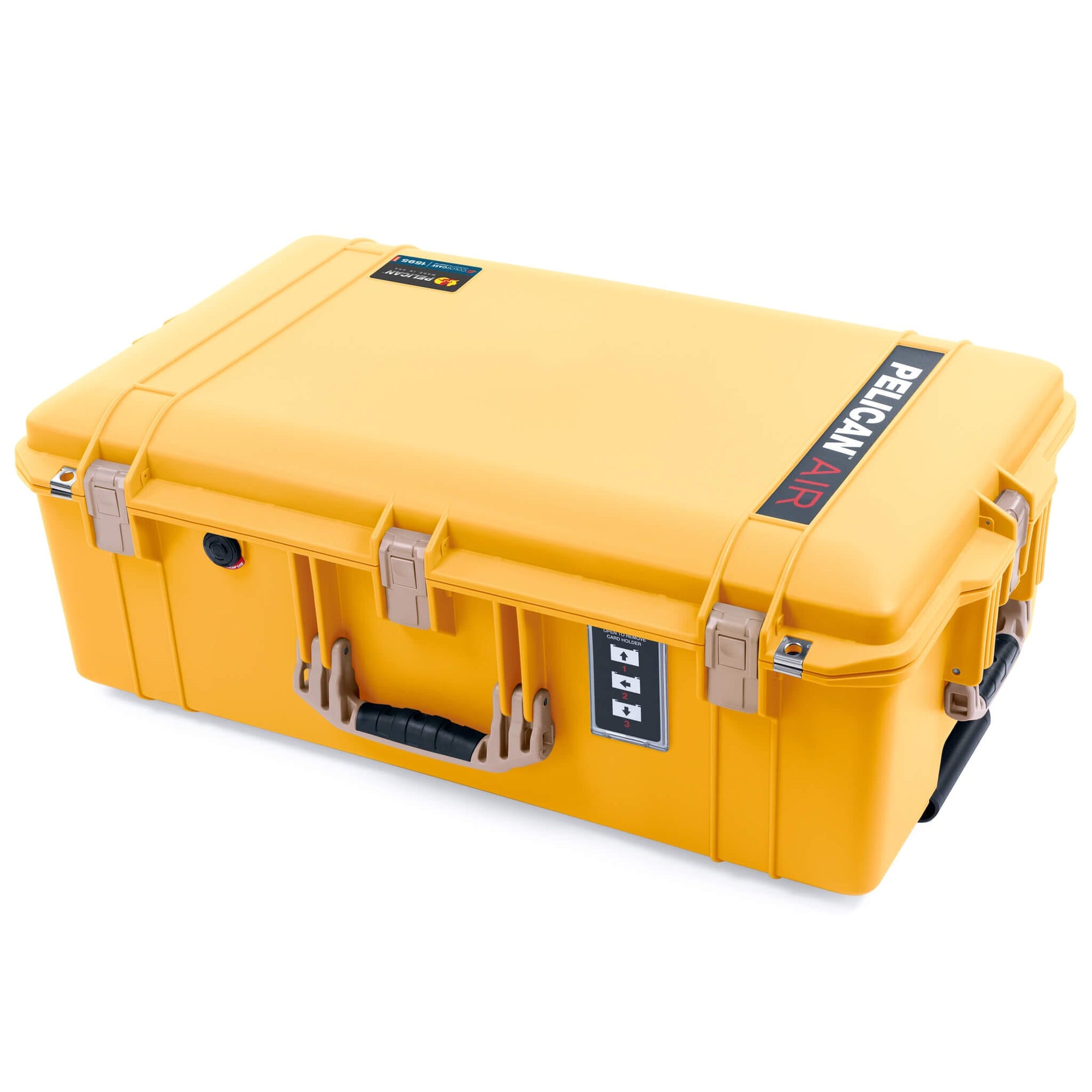 Pelican 1595 Air Case, Yellow with Desert Tan Handles & Latches ColorCase 