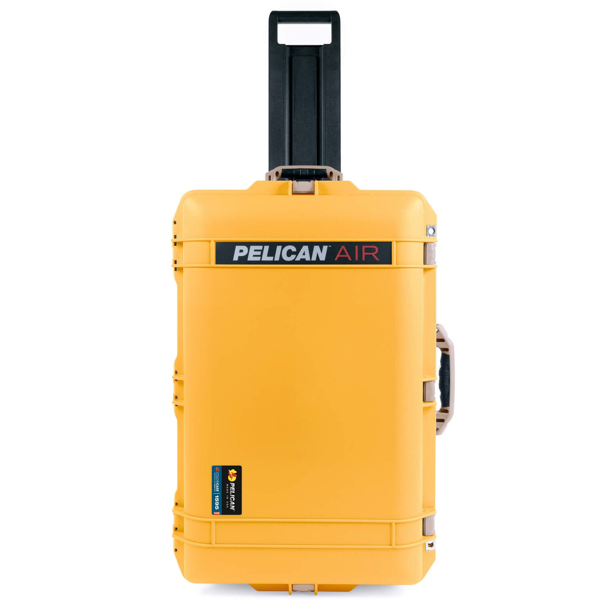 Pelican 1595 Air Case, Yellow with Desert Tan Handles &amp; Latches ColorCase 