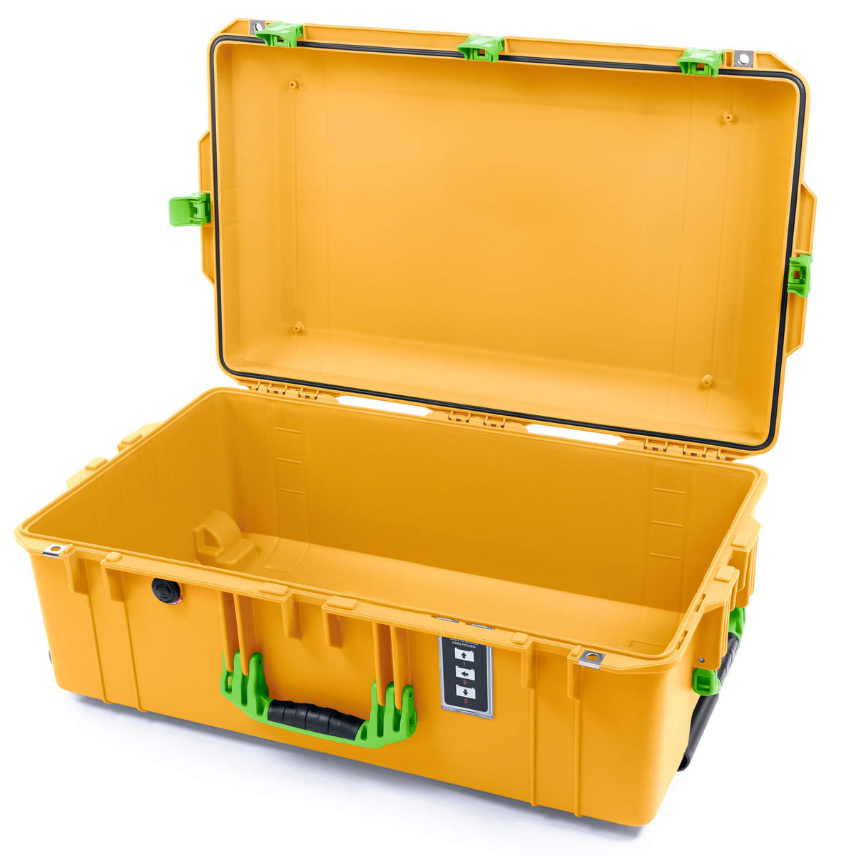 Pelican 1595 Air Case, Yellow with Lime Green Handles &amp; Latches None (Case Only) ColorCase 015950-0000-240-301