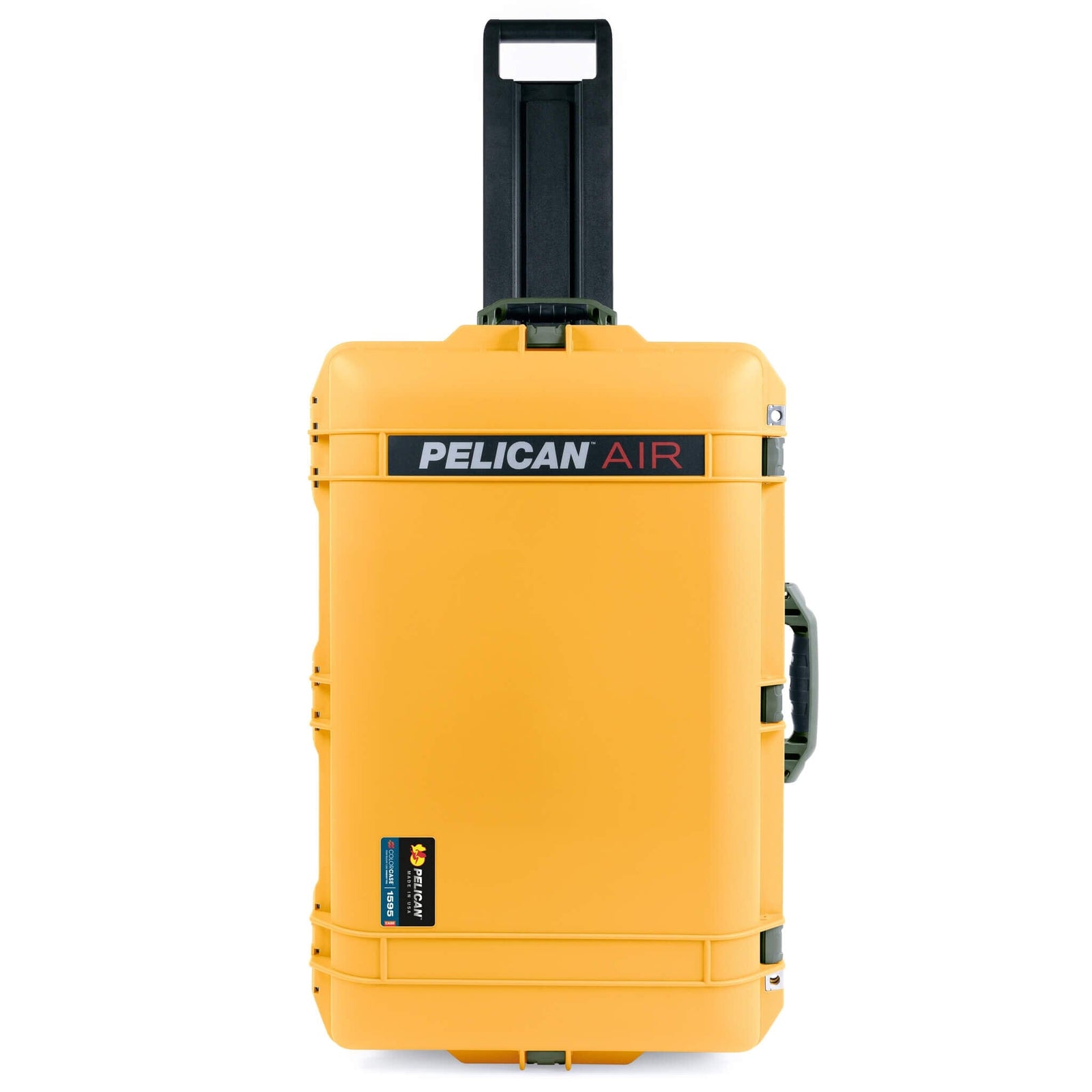 Pelican 1595 Air Case, Yellow with OD Green Handles & Latches ColorCase 