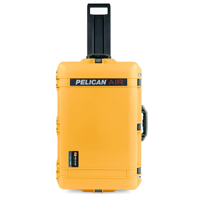 Pelican 1595 Air Case, Yellow with OD Green Handles & Latches ColorCase