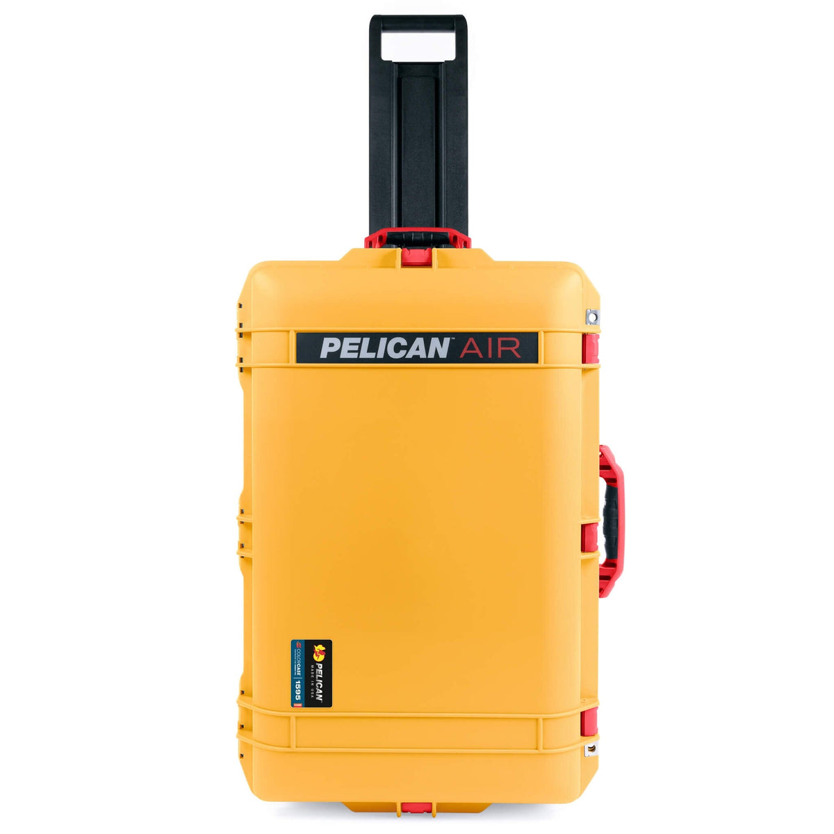 Pelican 1595 Air Case, Yellow with Red Handles &amp; Push-Button Latches ColorCase 
