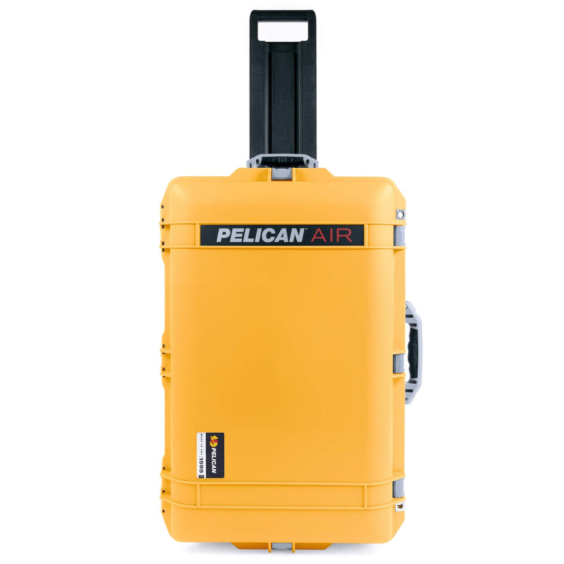 Pelican 1595 Air Case, Yellow with Silver Handles & Push-Button Latches ColorCase 