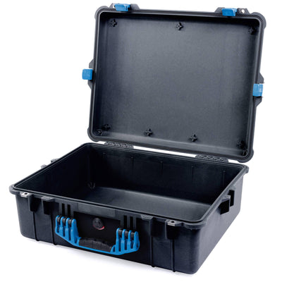Pelican 1600 Case, Black with Blue Handle & Latches None (Case Only) ColorCase 016000-0000-110-120