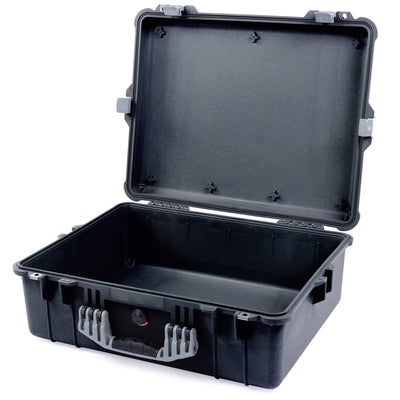 Pelican 1600 Case, Black with Silver Handle & Latches None (Case Only) ColorCase 016000-0000-110-180