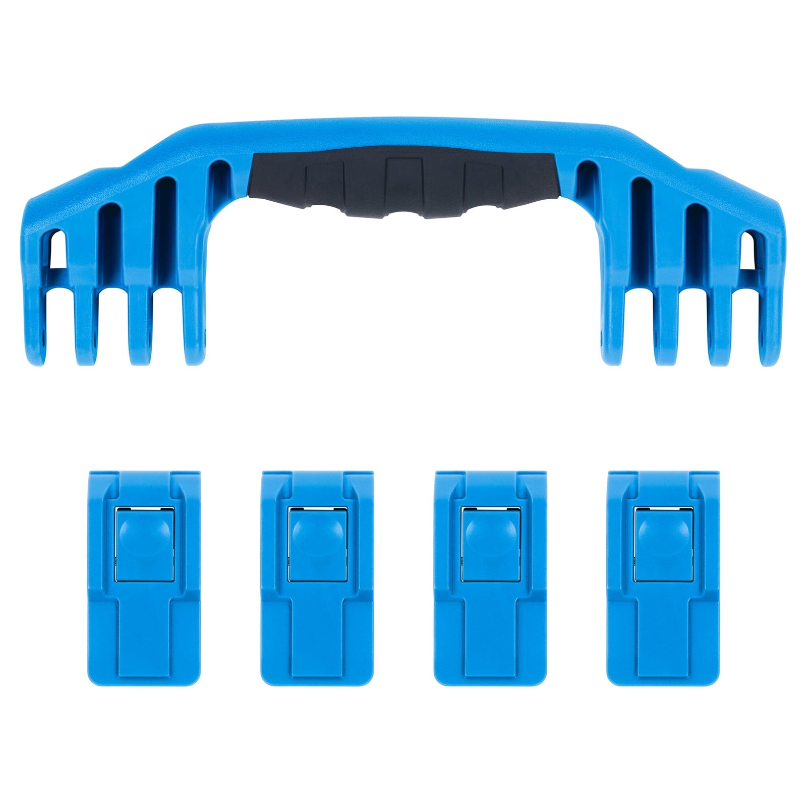 Pelican 1600 Replacement Handle & Latches, Blue (Set of 1 Handle, 4 Push-Button Latches) ColorCase 