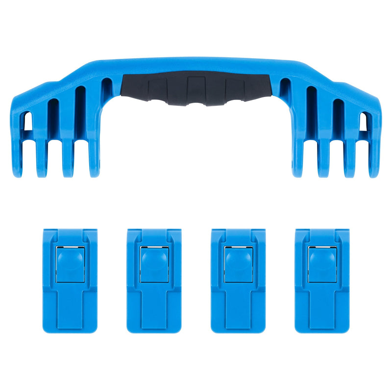 Pelican 1600 Replacement Handle & Latches, Blue (Set of 1 Handle, 4 Push-Button Latches) ColorCase 