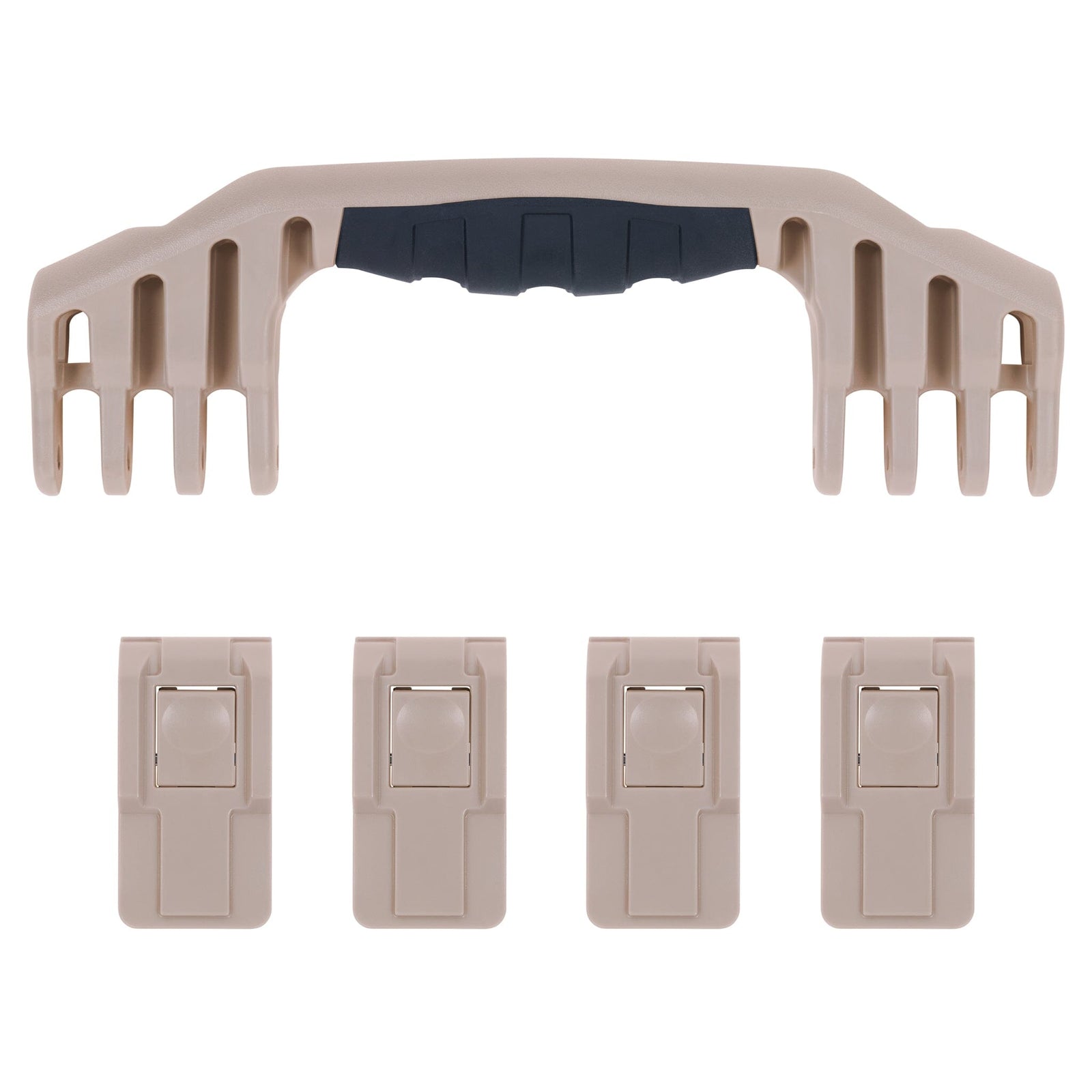 Pelican 1600 Replacement Handle & Latches, Desert Tan (Set of 1 Handle, 4 Push-Button Latches) ColorCase 
