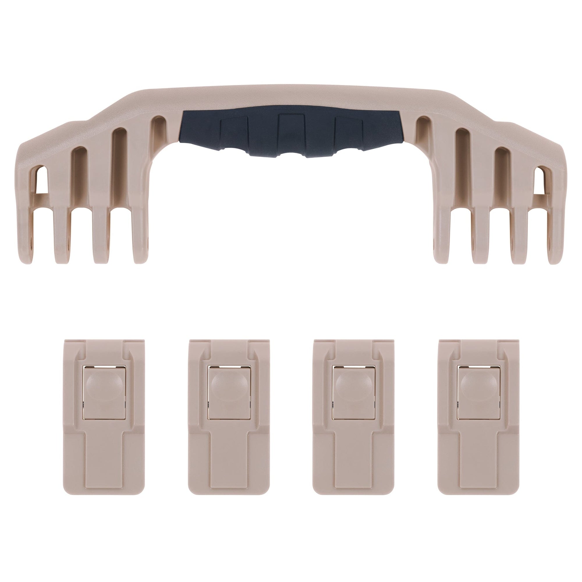 Pelican 1600 Replacement Handle & Latches, Desert Tan (Set of 1 Handle, 4 Push-Button Latches) ColorCase 