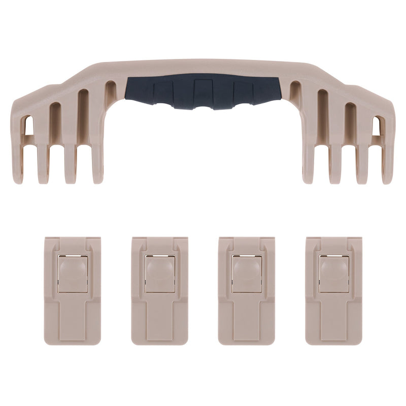 Pelican 1600 Replacement Handle & Latches, Desert Tan (Set of 1 Handle, 4 Push-Button Latches) ColorCase 