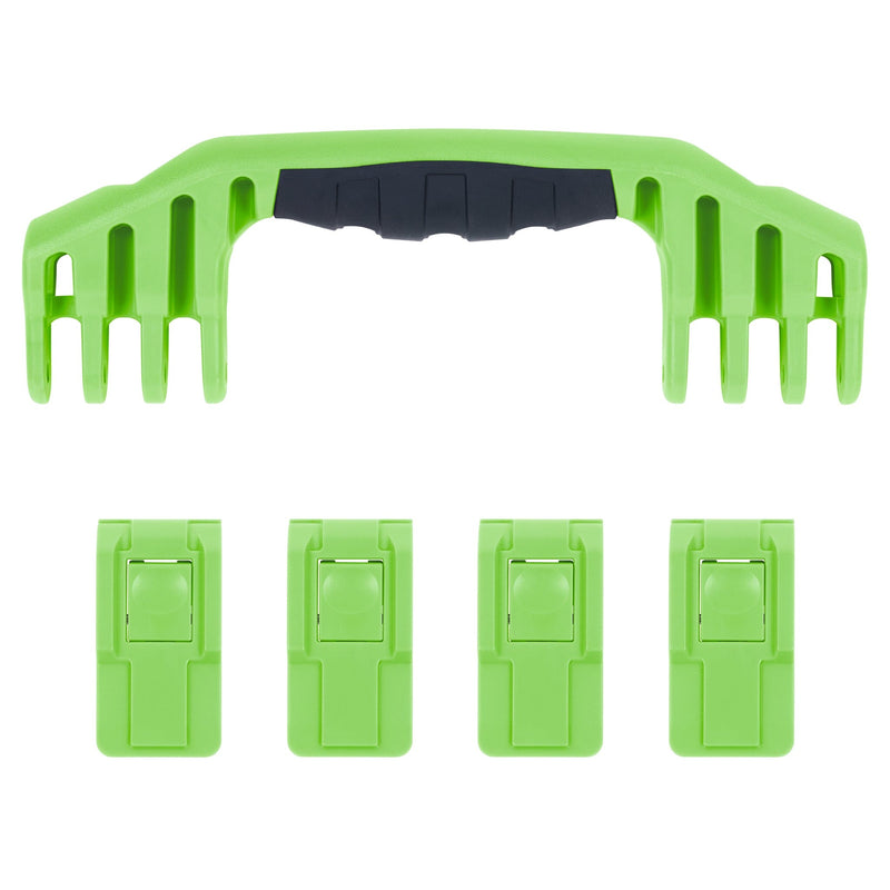 Pelican 1600 Replacement Handle & Latches, Lime Green (Set of 1 Handle, 4 Push-Button Latches) ColorCase 