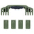 Pelican 1600 Replacement Handle & Latches, OD Green (Set of 1 Handle, 4 Push-Button Latches) ColorCase 