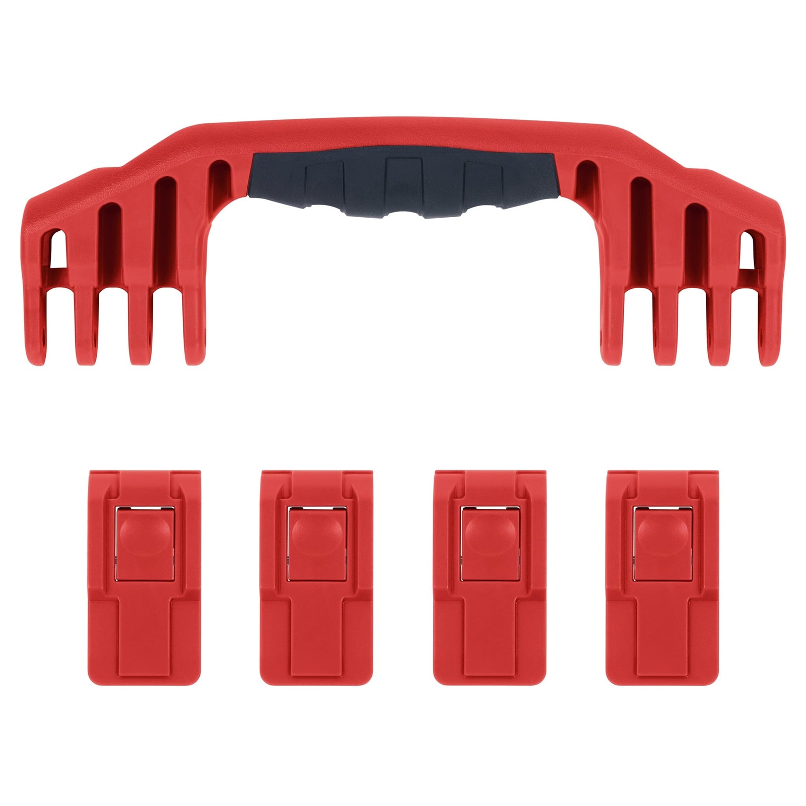 Pelican 1600 Replacement Handle & Latches, Red (Set of 1 Handle, 4 Push-Button Latches) ColorCase 