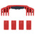 Pelican 1600 Replacement Handle & Latches, Red (Set of 1 Handle, 4 Push-Button Latches) ColorCase 