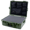 Pelican 1600 Case, OD Green Pick & Pluck Foam with Mesh Lid Organizer ColorCase 016000-0101-130-130