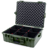 Pelican 1600 waterproof Case
, OD Green TrekPak Divider System with Convoluted Lid Foam ColorCase 016000-0020-130-130