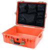 Pelican 1600 Case, Orange with Desert Tan Handle & Latches Mesh Lid Organizer Only ColorCase 016000-0100-150-310