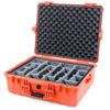 Pelican 1600 Case, Orange Gray Padded Dividers with Convoluted Lid Foam ColorCase 016000-0070-150-150